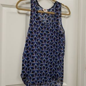 One Clothing Geometric sheer tank Small